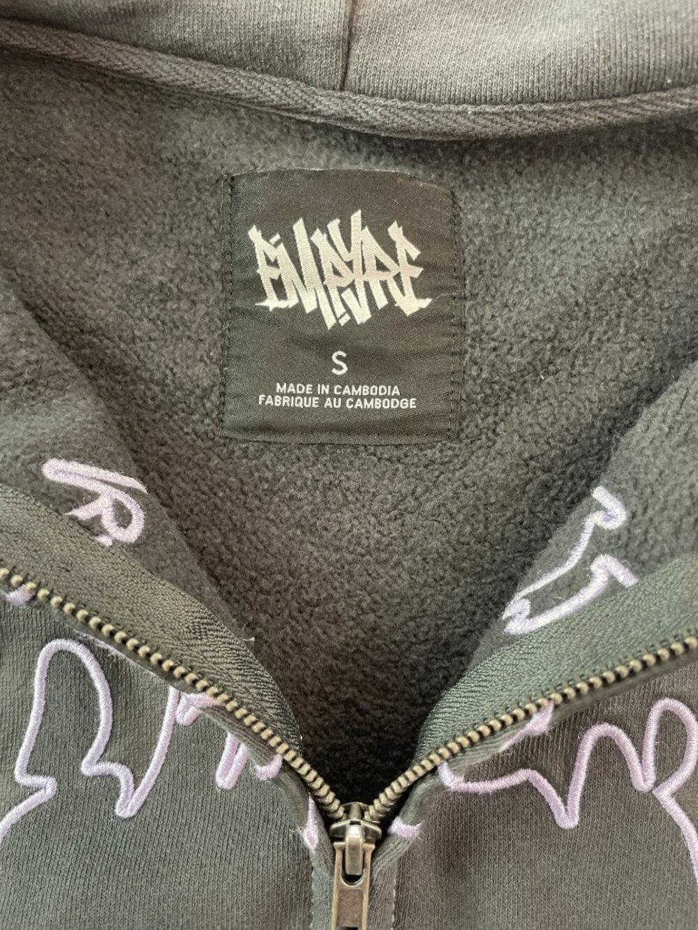 Empyre Willow Workwear Black Zip Hoodie Front Pocket Women's Size S MSRP$80 NWT - Picture 7 of 8